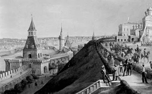 Г. Г. Чернецов. Парад в Кремле в 1839 г. 1841 г.