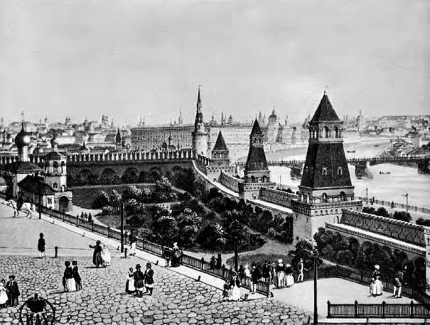 И. Индейцев. Фрагмент панорамы Москвы. 1850-е гг.